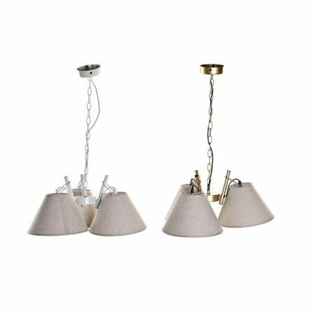 Suspension DKD Home Decor 50 x 46 x 30 cm Doré Métal Blanc 50 W (2 Unités) Suspension DKD Home Decor 50 x 46 x 30 cm Doré Métal Blanc 50 W (2 Unités)