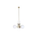 Deckenlampe DKD Home Decor 64 x 64 x 64 cm Kristall Gold Metall Weiß 50 W