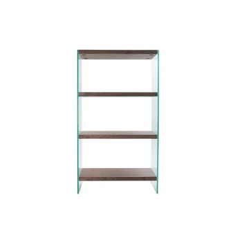 Estantes DKD Home Decor Catanho escuro Cristal Nogueira Madeira MDF 80 x 40 x 150 cm (1)