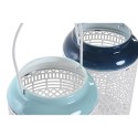 Castiçais DKD Home Decor Azul celeste Azul Marinho Metal 15 x 15 x 24,5 cm (2 Unidades)