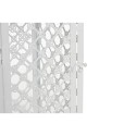 Postes de iluminação DKD Home Decor 24 x 24 x 74 cm Acabamento envelhecido Cristal Metal Branco Árabe