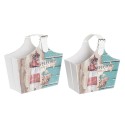 Porta-revistas DKD Home Decor 40 x 18 x 41 cm Multicolor Cartão Mediterrâneo (2 Unidades)