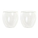 Set of glasses DKD Home Decor Transparent Crystal Borosilicate Glass 100 ml 2 Pieces