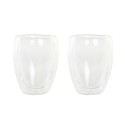 Set of glasses DKD Home Decor Transparent Crystal Borosilicate Glass 380 ml 2 Pieces