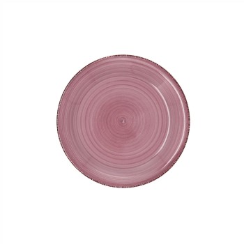 Prato de Sobremesa Quid Vita Peoni Cor de Rosa Cerâmica 19 cm (12 Unidades)