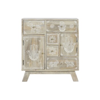 Cajonera DKD Home Decor Natural Madera de mango 61 x 33,5 x 68,5 cm