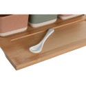 Conjunto para Aperitivos DKD Home Decor 26 x 9 x 4 cm Porcelana Multicolor Bambu 8 Peças Escandinavo