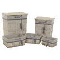 Korb-Set DKD Home Decor 47 x 35 x 56 cm Polyester Spiralen (5 Stück)