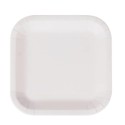 Plate set Algon White Cardboard Disposable Squared 26 cm 25 Units