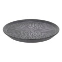 Prato de Jantar Inde Stoneware Lotus Porcelana Preto