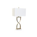 Lampe de bureau DKD Home Decor 40 x 23 x 79 cm Doré Métal Blanc Marbre 40 W 240 V