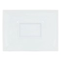 Piatto da pranzo Inde Gourmet Porcellana Bianco 29,5 x 22 x 3 cm