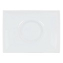 Piatto da pranzo Inde Gourmet Porcellana Bianco 29,5 x 22 x 3 cm