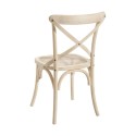 Dining Chair 45 x 42 x 87 cm Wood White Rattan