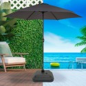 Base para Guarda-Sol Aktive Preto Plástico 35 x 13 x 35 cm