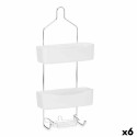 Shower Hanger Berilo W7072 - 382 White Metal Plastic 28 x 60 x 14 cm (6 Units)