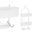Shower Hanger Berilo W7072 - 382 White Metal Plastic 28 x 60 x 14 cm (6 Units)