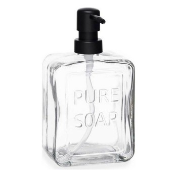 Dispensador de Jabón Berilo Pure Soap Transparente Cristal Plástico 570 ml 10 x 18 x 6 cm (6 Unidades)