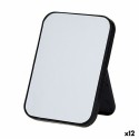 Mirror with Mounting Bracket Berilo 48727 White Black polypropylene 1,7 x 20 x 14 cm (12 Units)