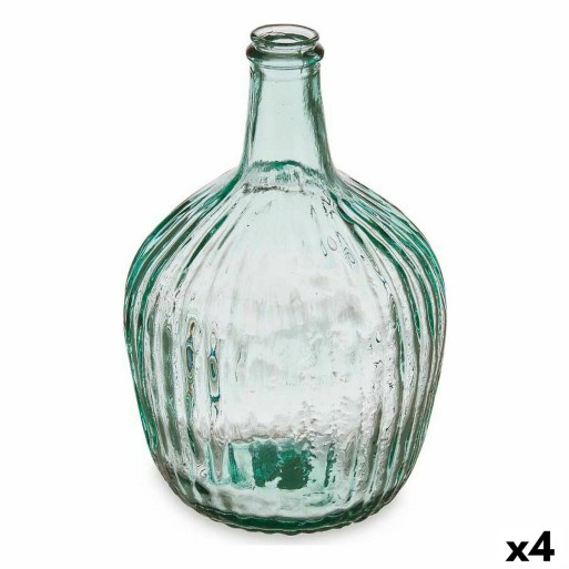 Botella 2255/04R Transparente Rayas 4 L 16 x 29,5 x 16 cm Decoración (4 Unidades)