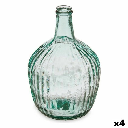 Garrafa 2255/04R Transparente Riscas 4 L 16 x 29,5 x 16 cm Decoração (4 Unidades)