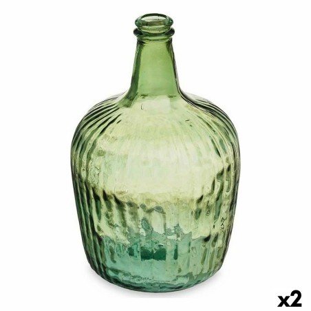Bottle 2255/08R-G Green Stripes 8 L 19,5 x 35,5 x 19,5 cm Decoration (2 Units) Bottle 2255/08R-G Green Stripes 8 L 19,5 x 35,5 x 19,5 cm Decoration (2 Units)