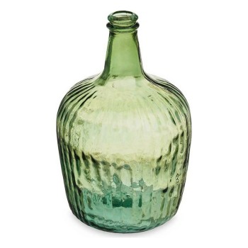 Bouteille 2255/08R-G Vert Rayures 8 L 19,5 x 35,5 x 19,5 cm Décoration (2 Unités)