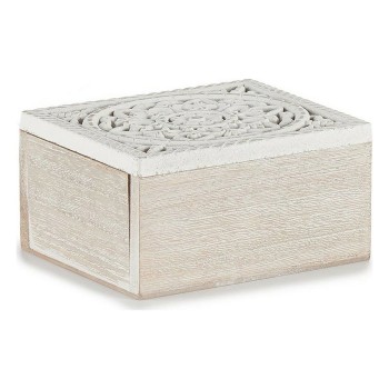Decorative box 16 x 8 x 11 cm Wood (6 Units)