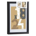 Moldura de Fotos 24 x 2,5 x 32,5 cm Preto Vidro Madeira MDF (6 Unidades)