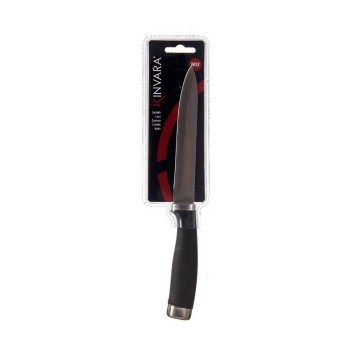 Coltello da Cucina Kinvara KT11-5603-05 Nero Argentato Acciaio inossidabile Plastica 3 x 23,5 x 2 cm (12 Unità)