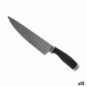 Faca de Cozinha Kinvara KT11-5603-01 Preto Prateado Aço inoxidável Plástico 5 x 2 x 33 cm (12 Unidades)