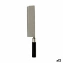 Accetta da Cucina Kinvara KT11-5604S08 Nero Argentato Acciaio inossidabile Plastica 5,6 x 2,5 x 33 cm (12 Unità)