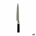Coltello da Cucina Kinvara KT11-5604S02 Nero Argentato Acciaio inossidabile Plastica 3,5 x 33,5 x 2,2 cm (12 Unità)