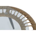Conjunto de Mesa com 2 Poltronas DKD Home Decor Cinzento Metal Cristal Rotim sintético 55 x 55 x 47 cm