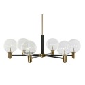 Deckenlampe DKD Home Decor 83 x 83 x 128 cm Kristall Schwarz Gold Metall 9 W