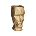Vaso 3D Face Dourado Poliresina 12 x 24,5 x 16 cm (4 Unidades)