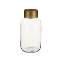 Vaso Cor de Rosa Dourado Vidro 11,5 x 24 x 11,5 cm (6 Unidades)