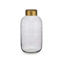 Vaso Cinzento Dourado Vidro 14,5 x 29,5 x 14,5 cm (6 Unidades)