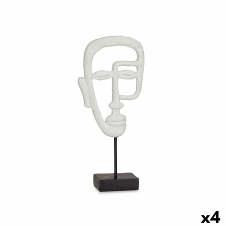 Figura Decorativa Face Branco 19,5 x 38 x 10,5 cm (4 Unidades) Figura Decorativa Face Branco 19,5 x 38 x 10,5 cm (4 Unidades)