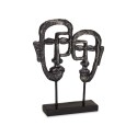 Figura Decorativa Face Preto 27 x 32,5 x 10,5 cm (4 Unidades)