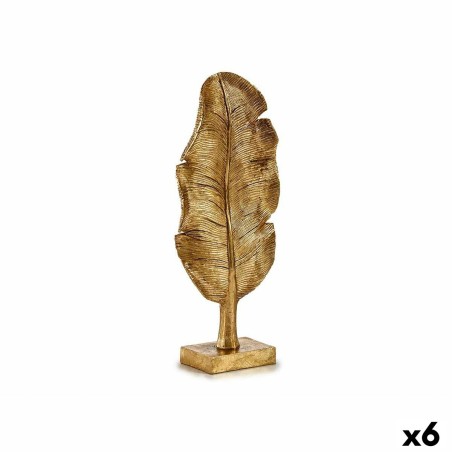 Deko-Figur Pflanzenblatt Gold 8 x 43,5 x 17 cm (6 Stück) Deko-Figur Pflanzenblatt Gold 8 x 43,5 x 17 cm (6 Stück)