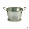 Plantador Ibergarden F60325-B Prateado Zinco Cubo 17,8 x 8 x 12,3 cm (72 Unidades)