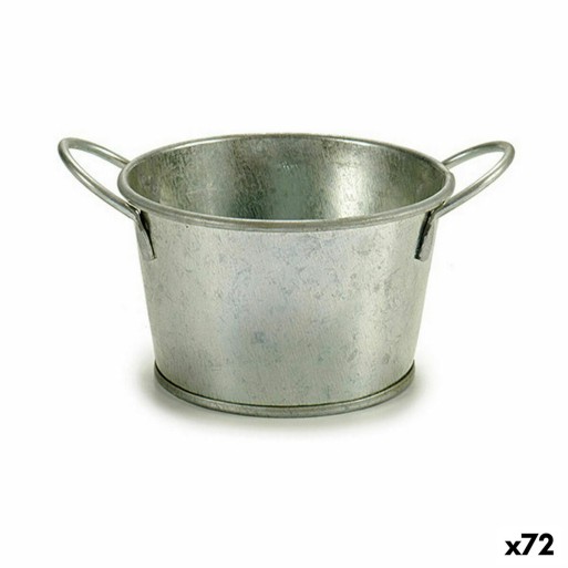Plantador Ibergarden F60325-B Prateado Zinco Cubo 17,8 x 8 x 12,3 cm (72 Unidades)