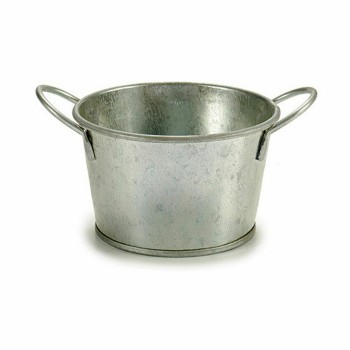 Plantador Ibergarden F60325-B Prateado Zinco Cubo 17,8 x 8 x 12,3 cm (72 Unidades)