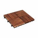 Einfügbare Kachel Ibergarden A12P3030TDC-3A Braun Polyäthylen Akazienholz 30 x 2,8 x 30 cm (6 Stück)