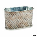 Plantador Ibergarden H18A3527D Metal vime Oval 11,5 x 12 x 22,5 cm (24 Unidades)