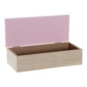 Caixa Decorativa DKD Home Decor Natural Alumínio Madeira MDF 22 x 6 x 9 cm (2 Unidades) (1 Unidade)