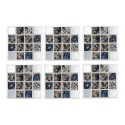 Base para Copos DKD Home Decor Resina Madeira MDF (6 pcs)