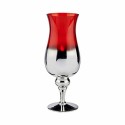 Kerzenschale Kristall Rot Silberfarben 13 x 35 x 13 cm (6 Stück)