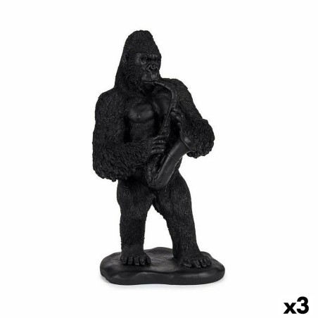 Figura Decorativa Gorila Saxofone Preto 15 x 38,8 x 22 cm (3 Unidades) Figura Decorativa Gorila Saxofone Preto 15 x 38,8 x 22 cm (3 Unidades)